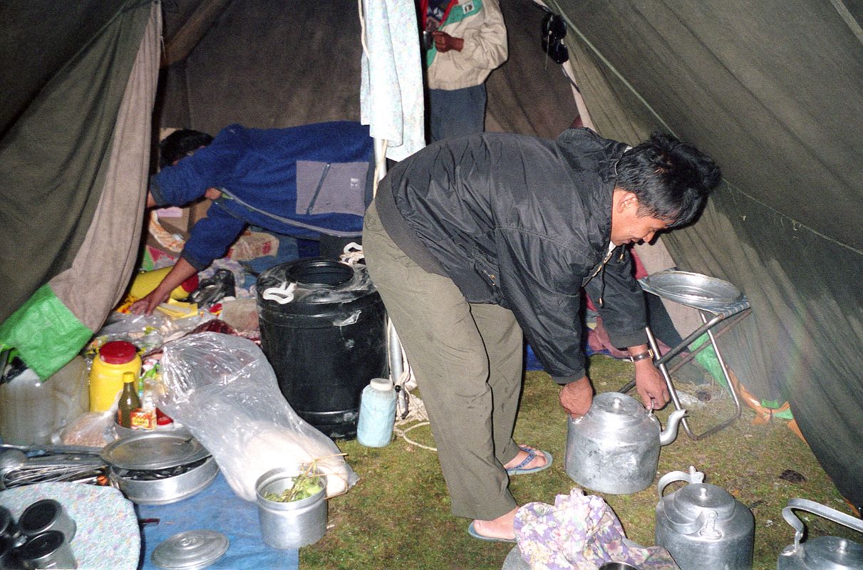 05 Our Crew Preparing Dinner Kharta Tibet